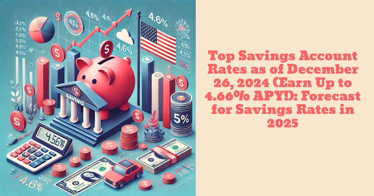Top Savings Account Rates as of December 26, 2024 (Earn Up to 4.66% APY!): Forecast for Savings Rates in 2025